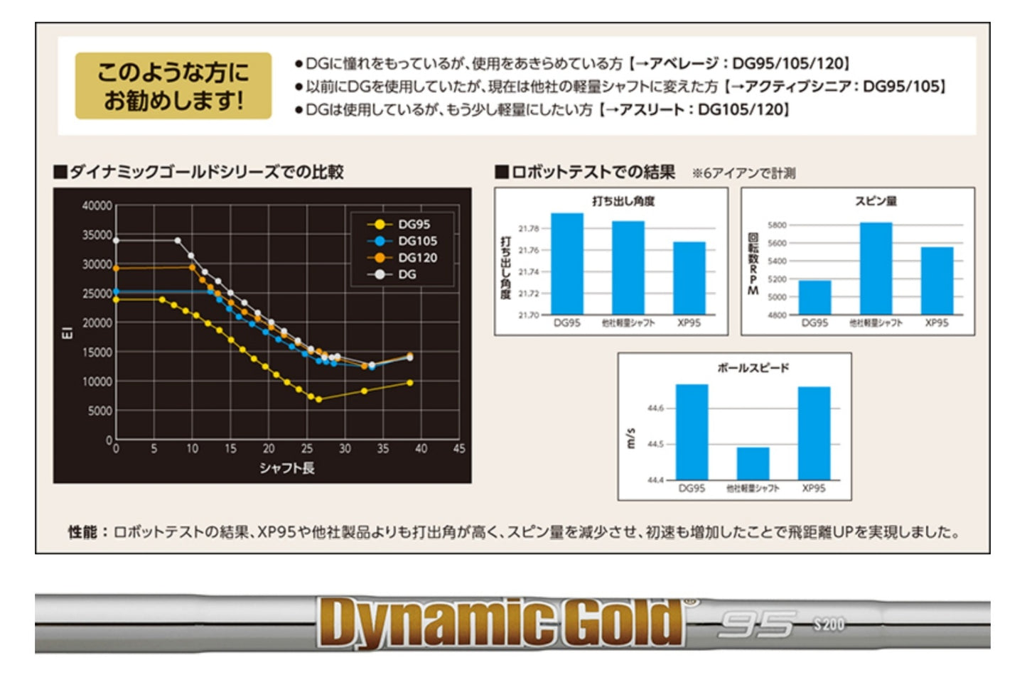 トゥルーテンパー ダイナミックゴールド95 アイアンテーパー