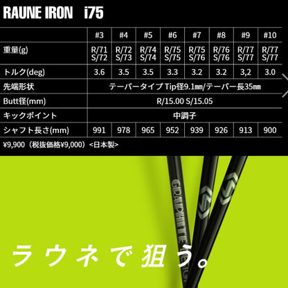 グラファイトデザイン RAUNE IRON UNITIZE i75u アイアンシャフト